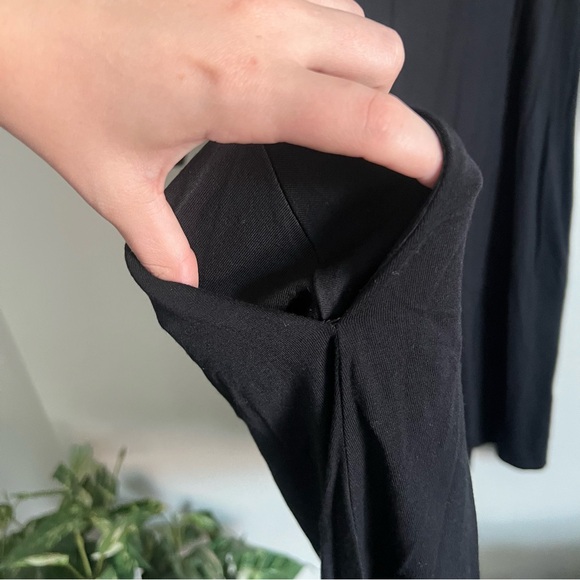 Lulus In Full Swing Black Three-Quarter Sleeve Swing Dress Medium - Picture 6 of 12